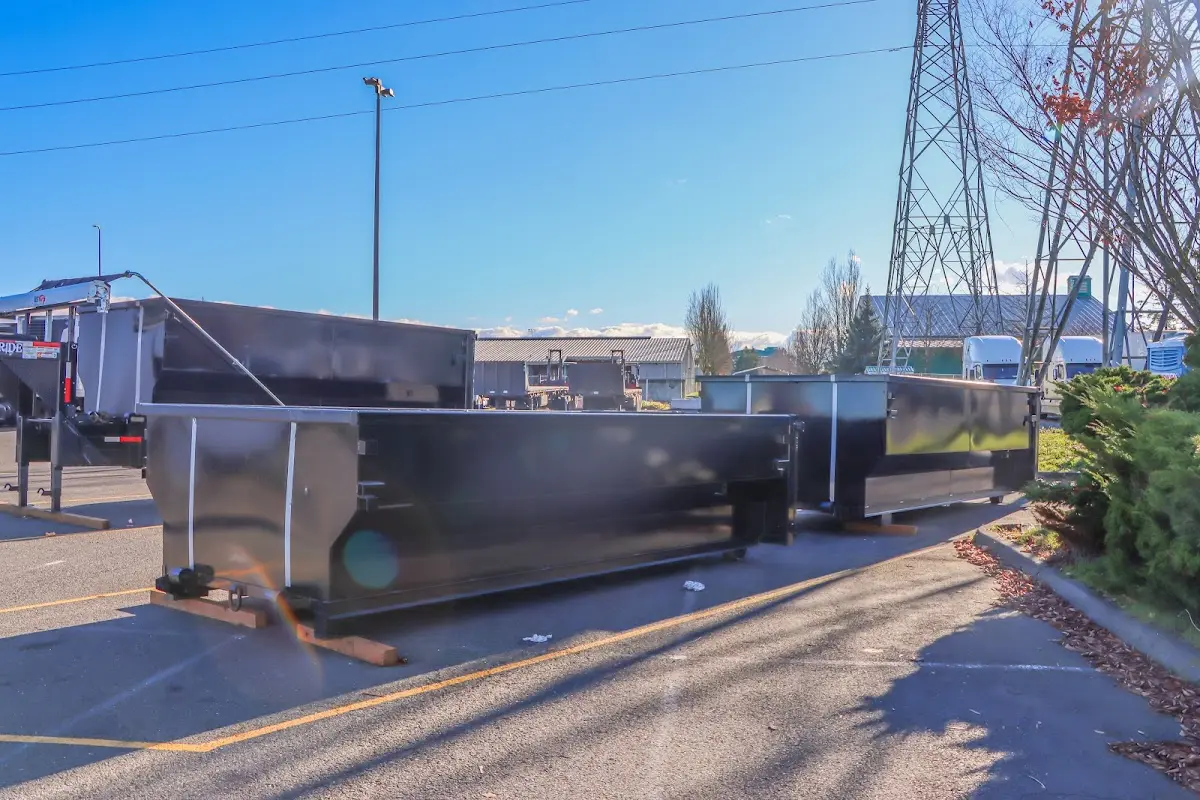 Roll-off dumpster ready for waste disposal at job site for Cleanout Dumpster Rental in Bartow